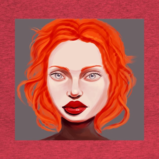 Redhead girl portrait by Demonic cute cat